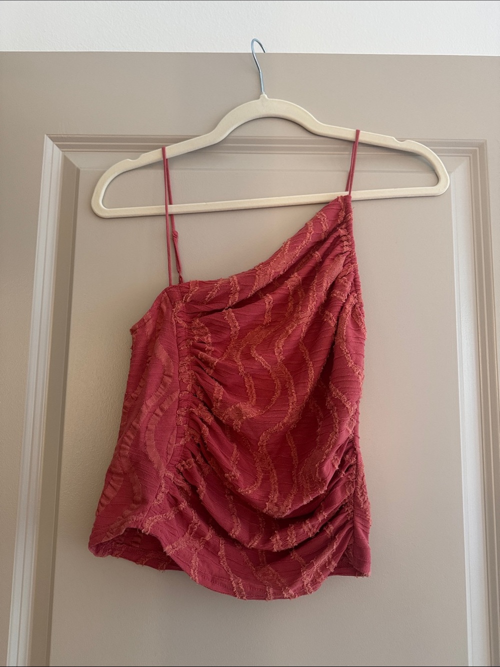 Free People Rose Ruched One-Shoulder Spaghetti Strap Camisole
